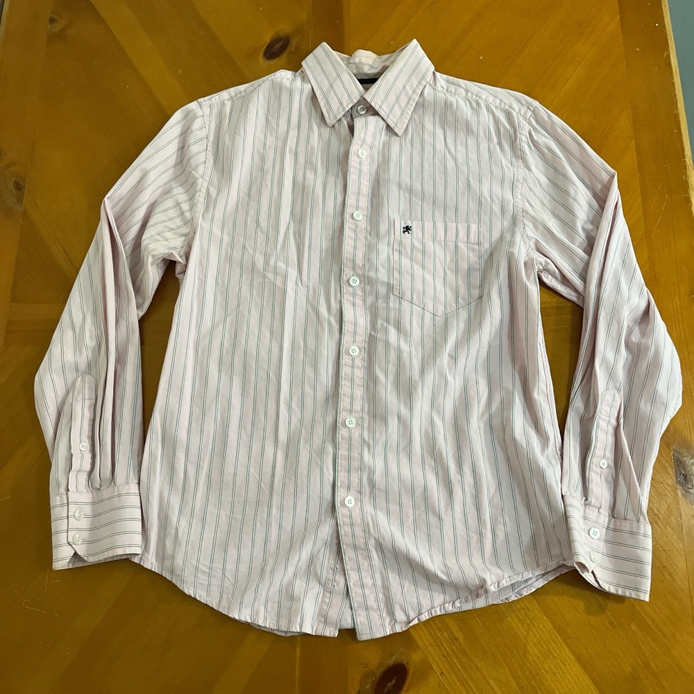 Pink and white dress shirt